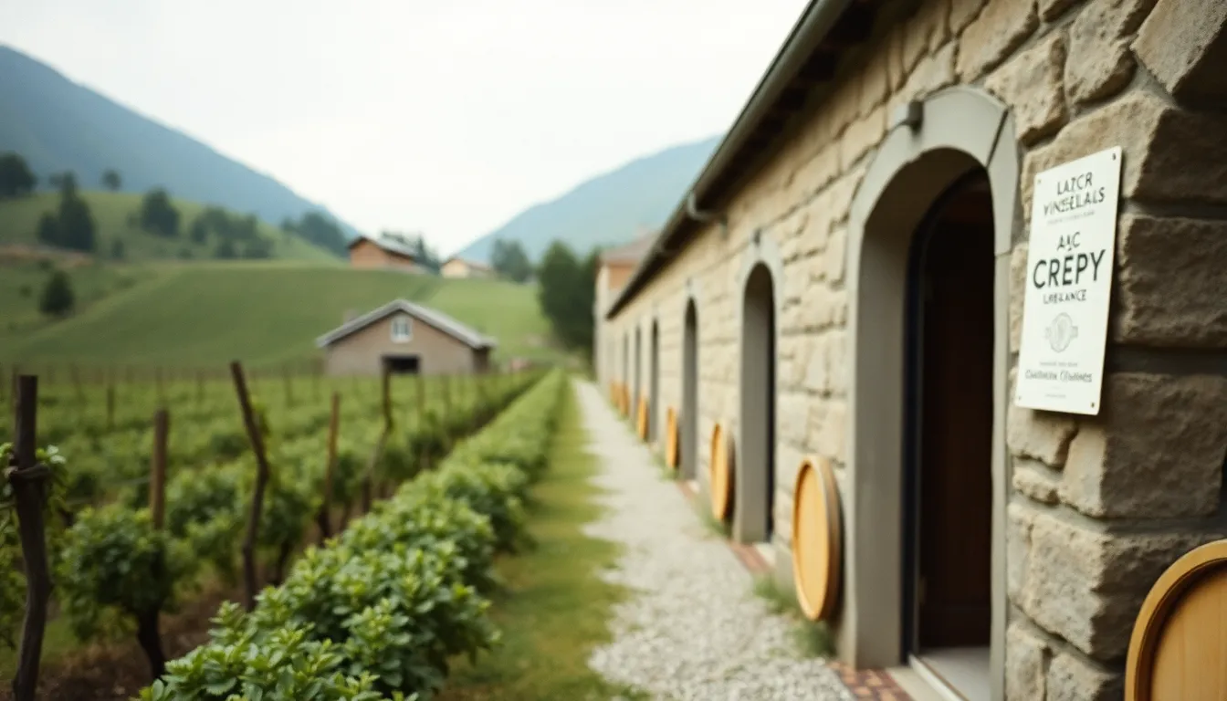Vignoble de Chasselas en AOC Vin de Savoie près du lac Léman sur le cru de Marignan